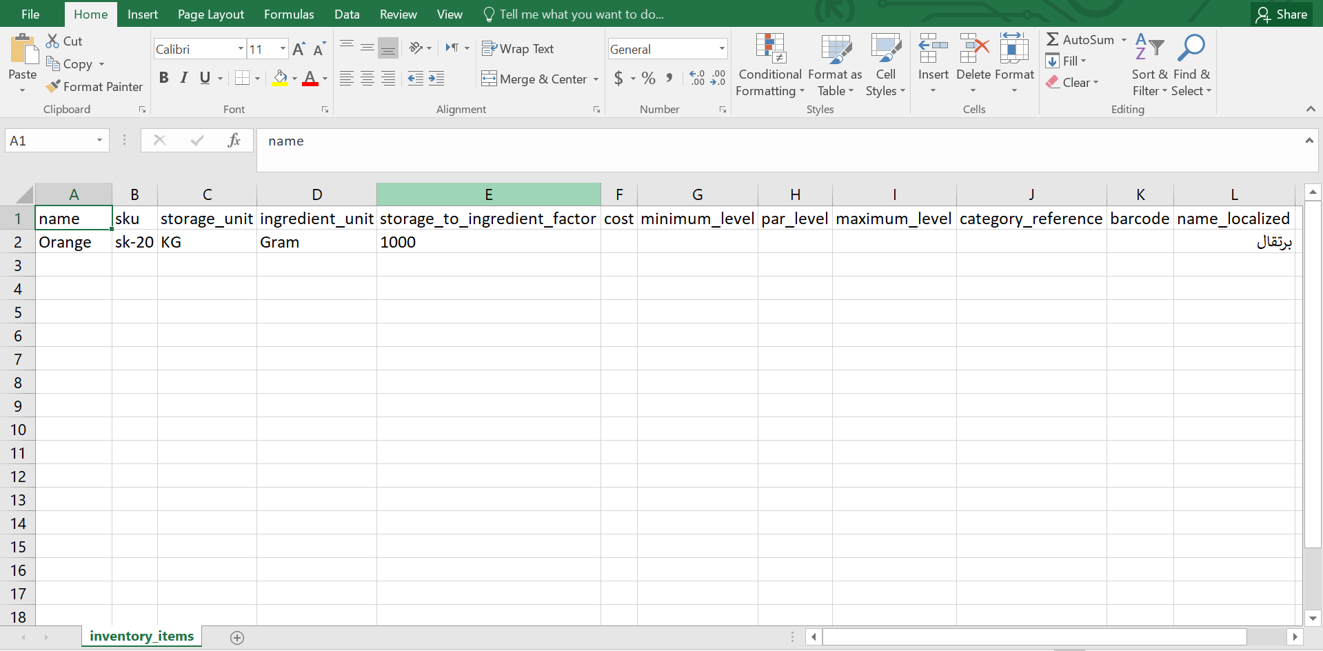 Importing Items in Bulk – Foodics - Help Center